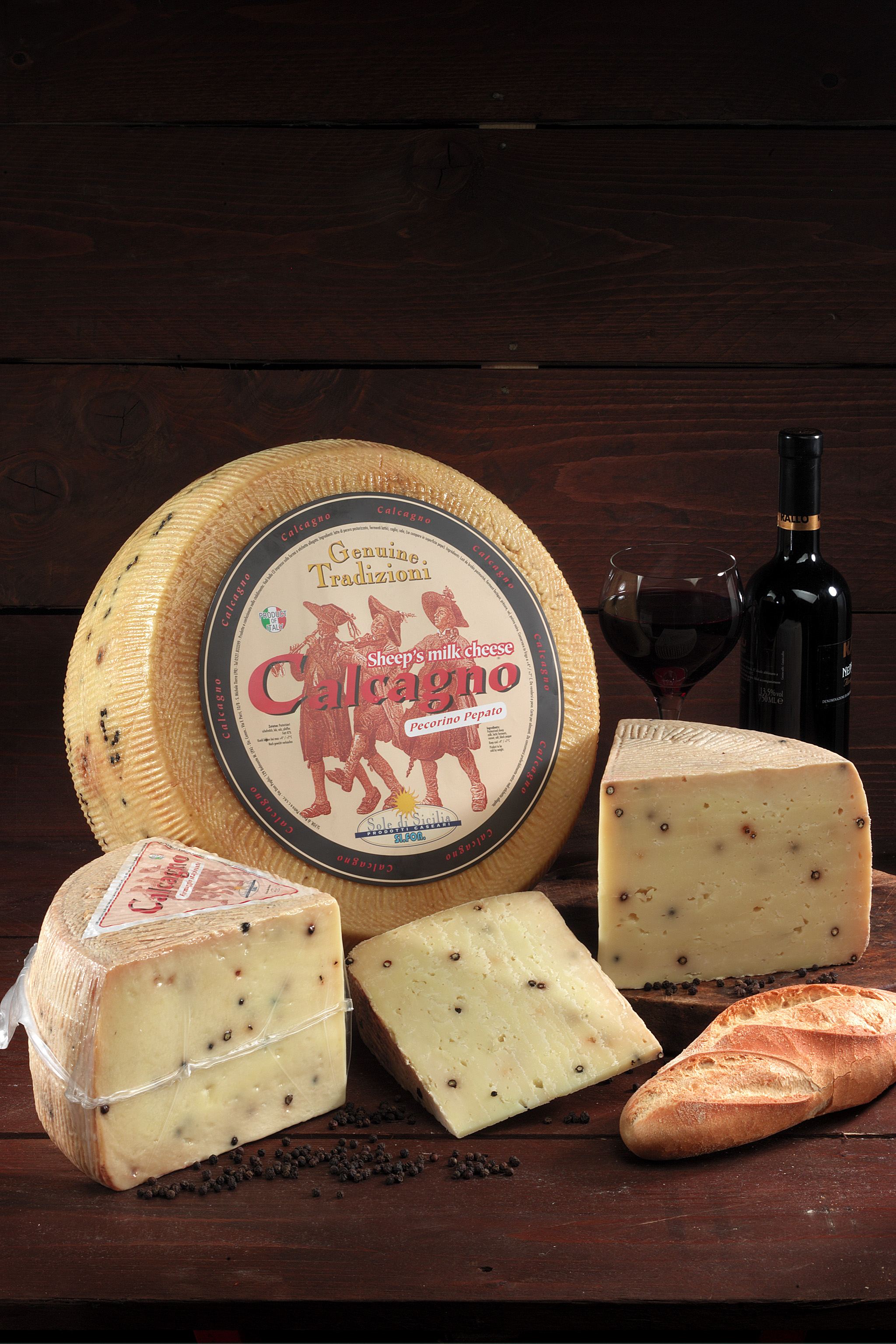 Pecorino hart mit schwarzem Pfeffer Calcagno 3.2 kg