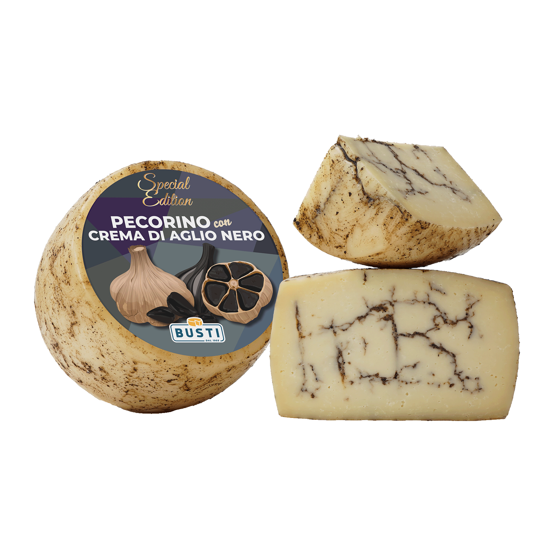 Pecorino mit schwarzem Knoblauch