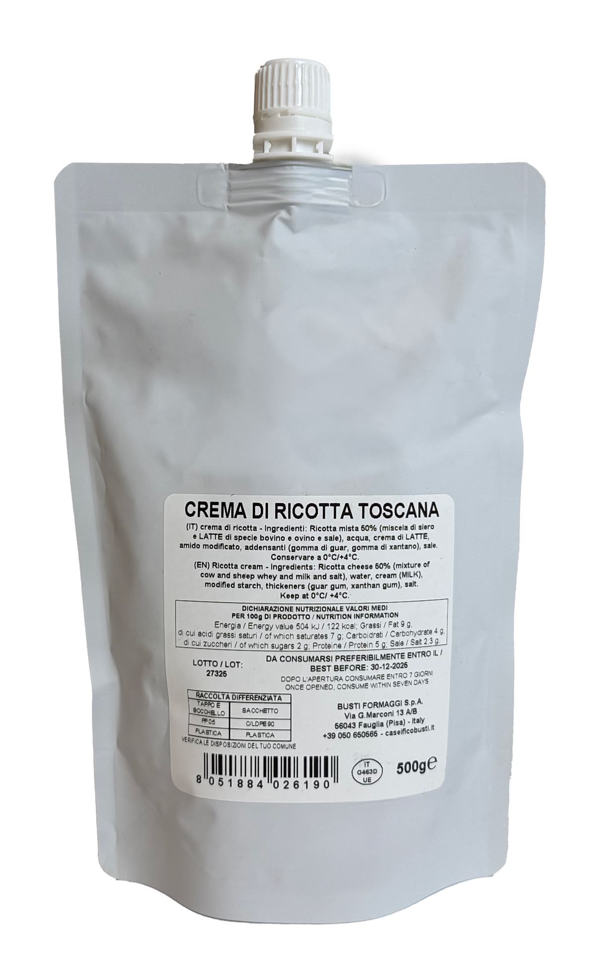 Busti - Crema di Ricotta, 500 g