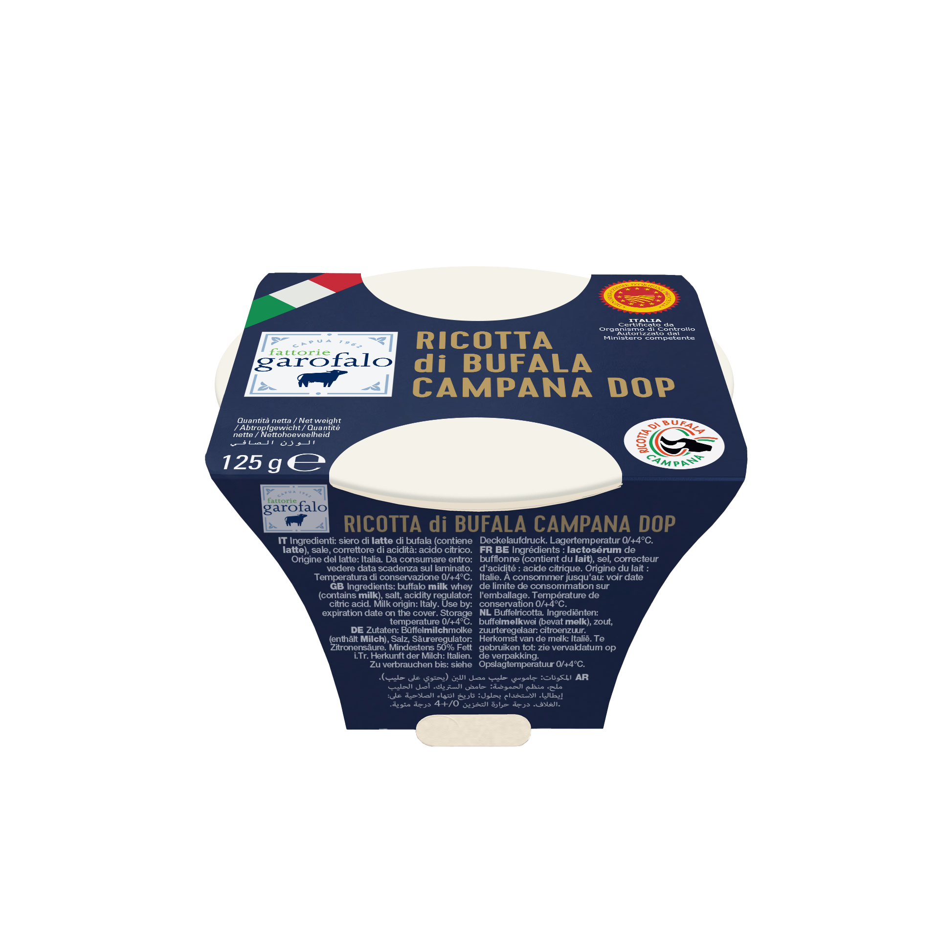 Ricotta aus Büffelmilch Campana DOP Vorb.