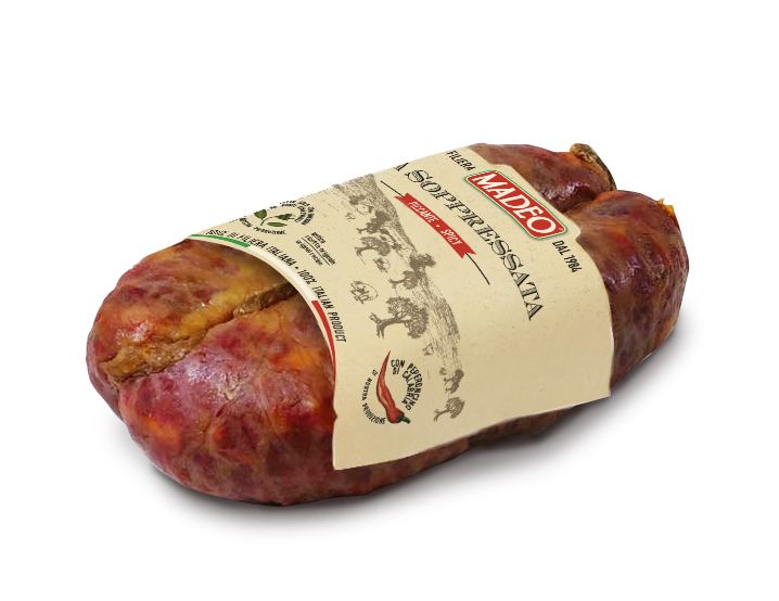 Madeo -Soppressata scharf aus Kalabrien, 350 g