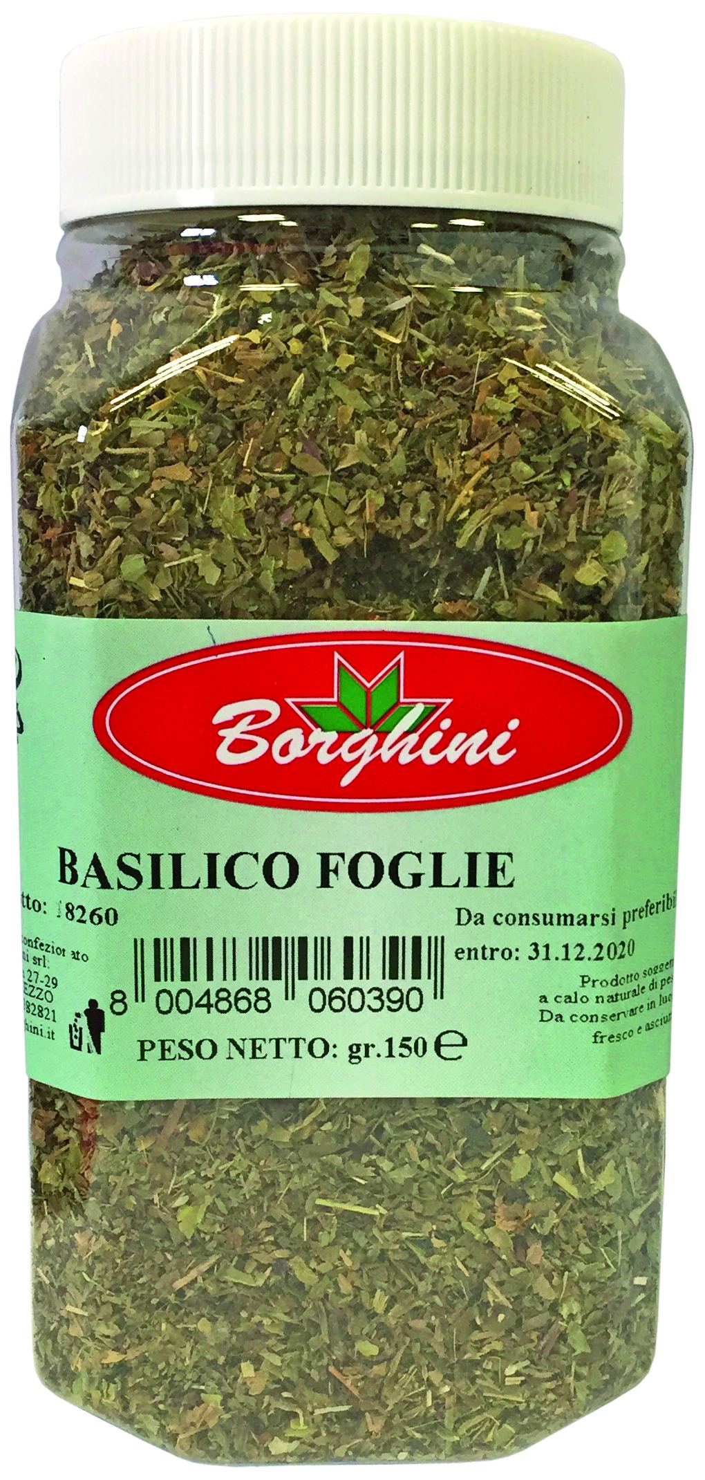 Basilikumblätter 150g